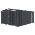 Zdjęcie prawej strony garażu Kingston 380x480 Cold Grey ukazujące drugie drzwi