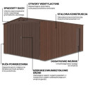 Grafika z detalami i cechami garażu Kingston 380x480cm Walnut Hardmaister