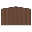 Zdjęcie ukazujące tylną ścianę garażu Kingston 380x480cm Walnut