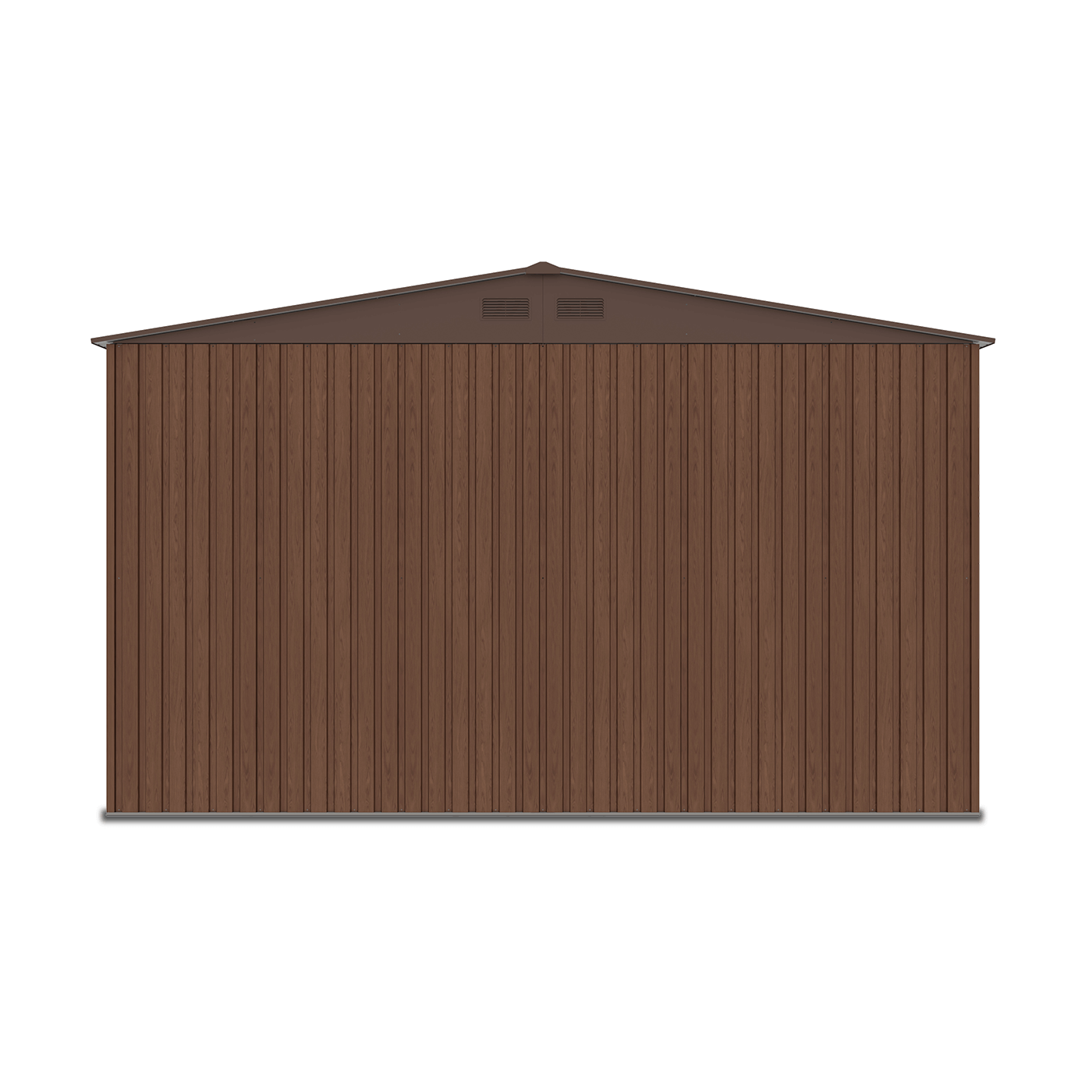 Zdjęcie ukazujące tylną ścianę garażu Kingston 380x480cm Walnut