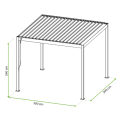 Wymiary pergoli tarasowej 3x3m Classic antracytowa Gutroof