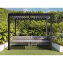 Pergola tarasowana w ogrodzie Classic 3x3 Antracytowa Gutroof