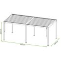Wymiarowanie pergoli tarasowej Premium 3x6 White - Gutroof