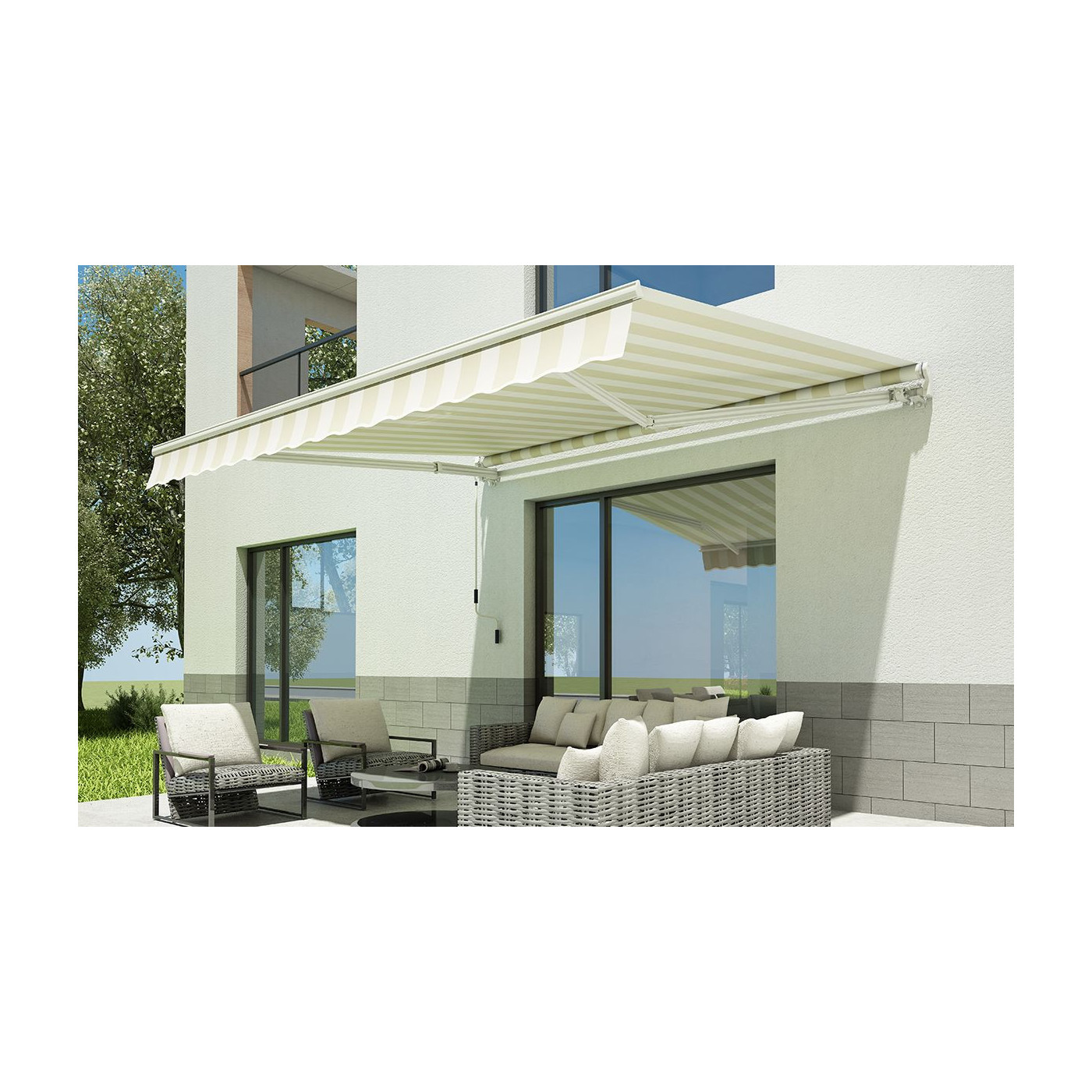 Markiza balkonowa Gutroof 300x250cm White/Taupe