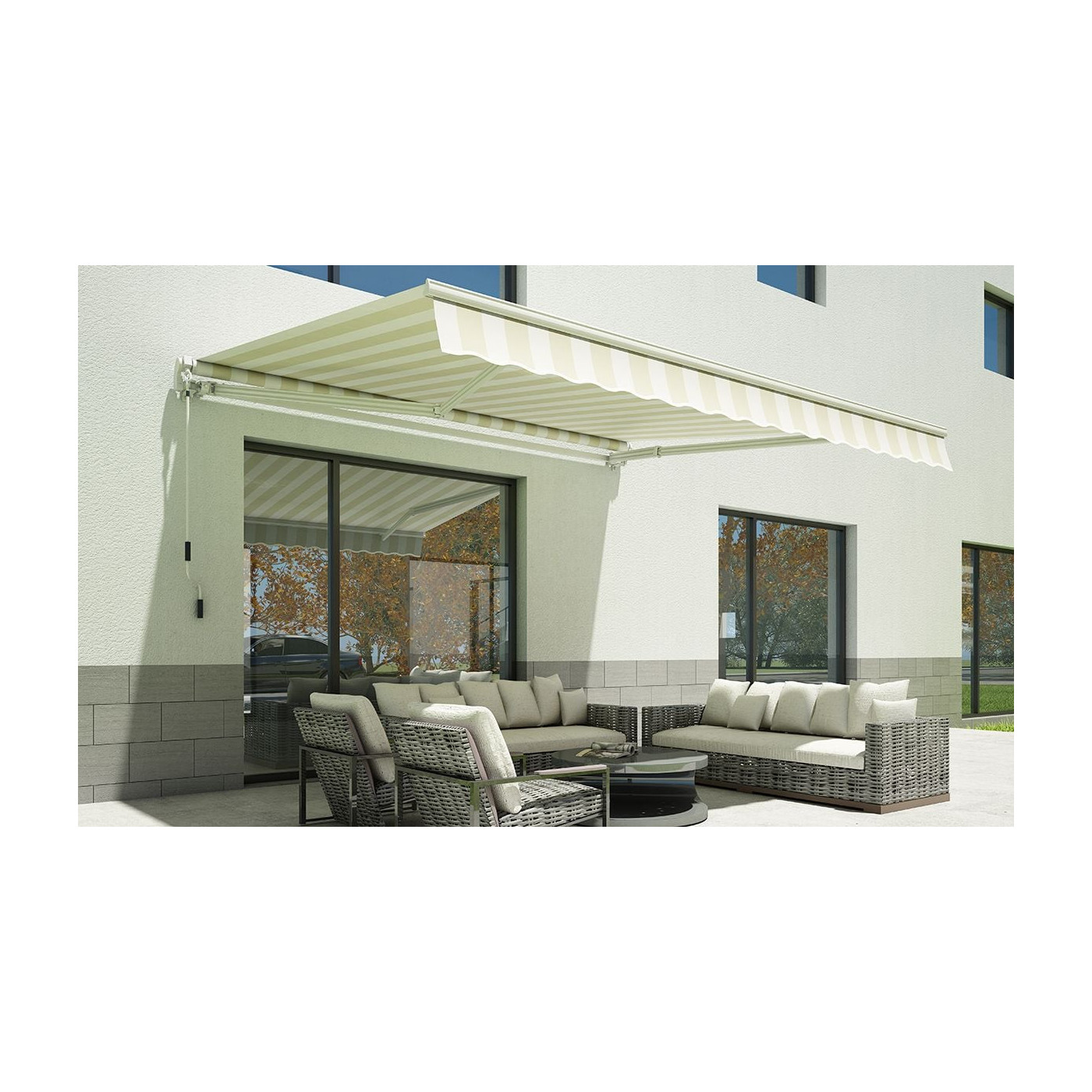 Markiza balkonowa Gutroof 300x250cm White/Taupe
