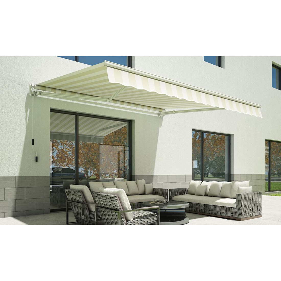 Markiza balkonowa Gutroof 300x250cm White/Taupe