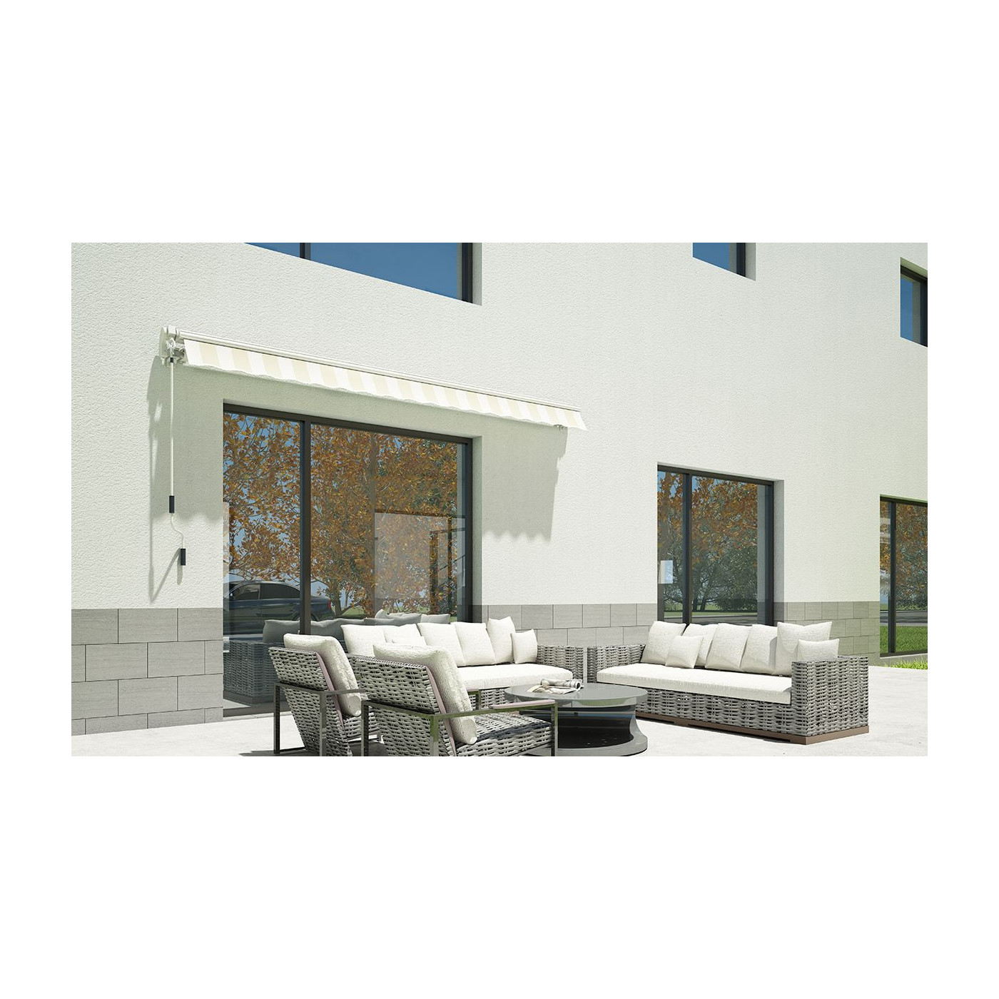 Markiza balkonowa Gutroof 300x250cm White/Taupe