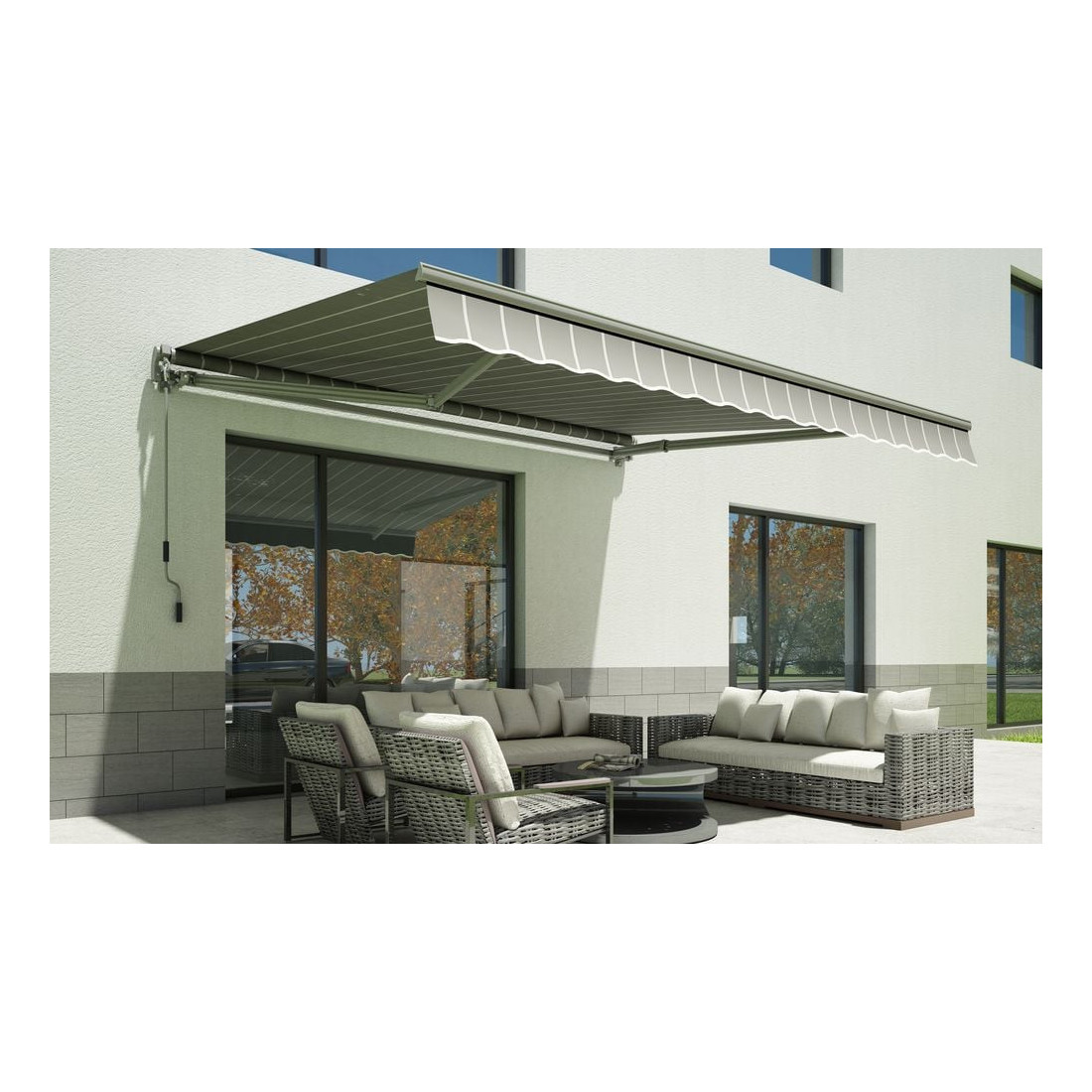 Markiza CLASSIC na taras 400x300cm Grey/White Gutroof