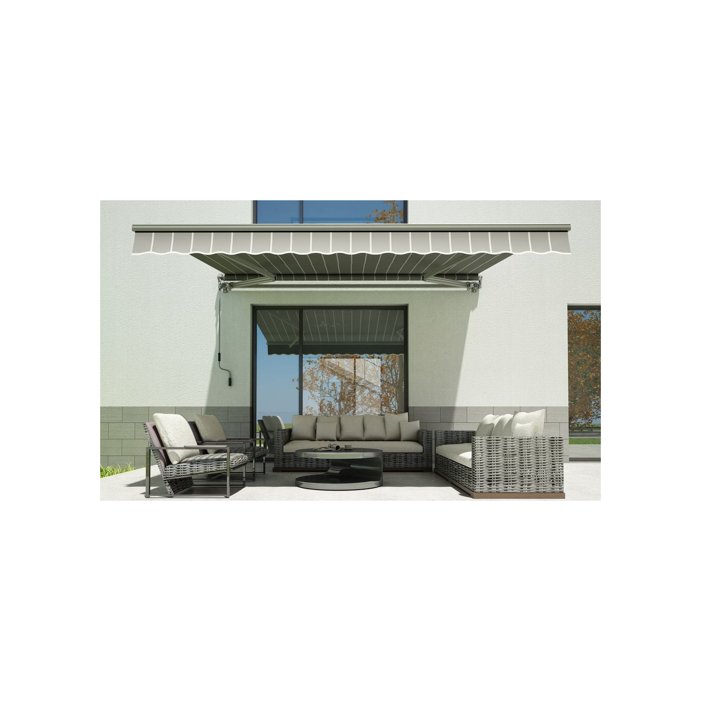 Markiza CLASSIC na taras 400x300cm Grey/White Gutroof
