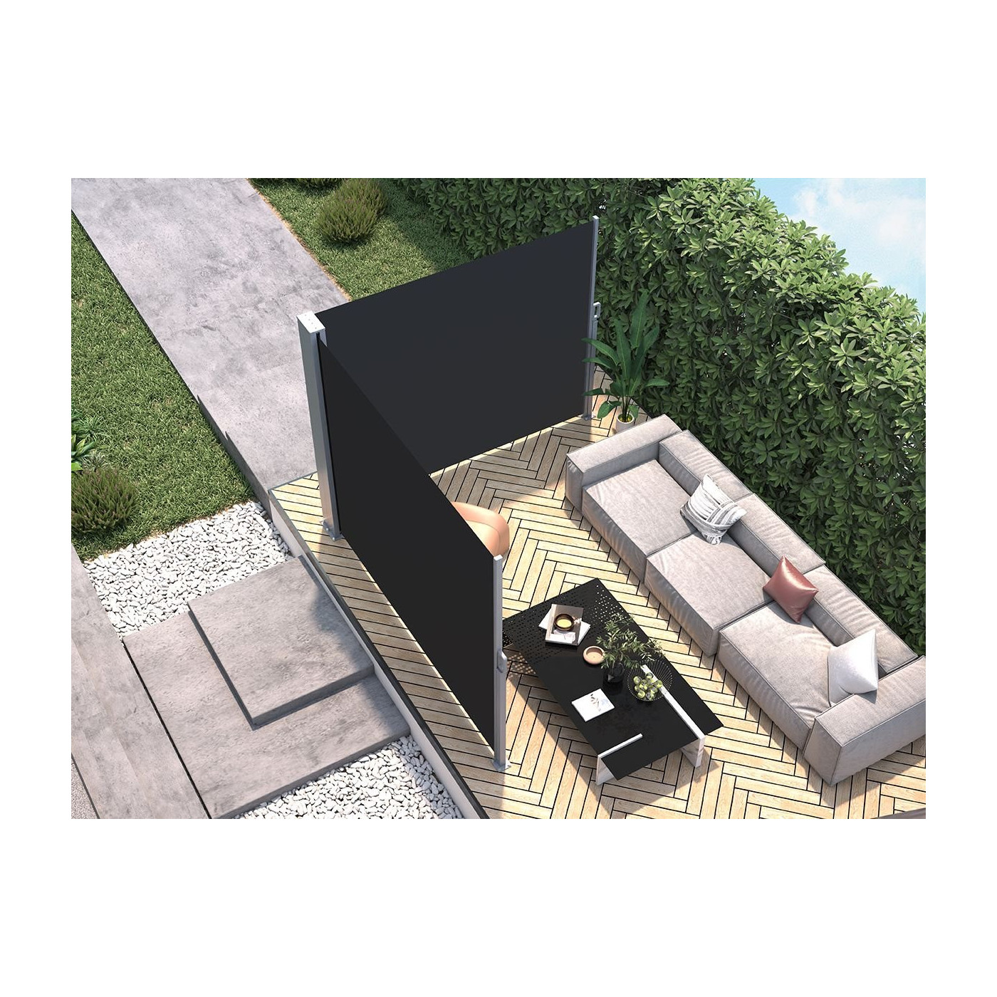 Roleta boczna tarasowa Focus Garden 200x600 Dark grey
