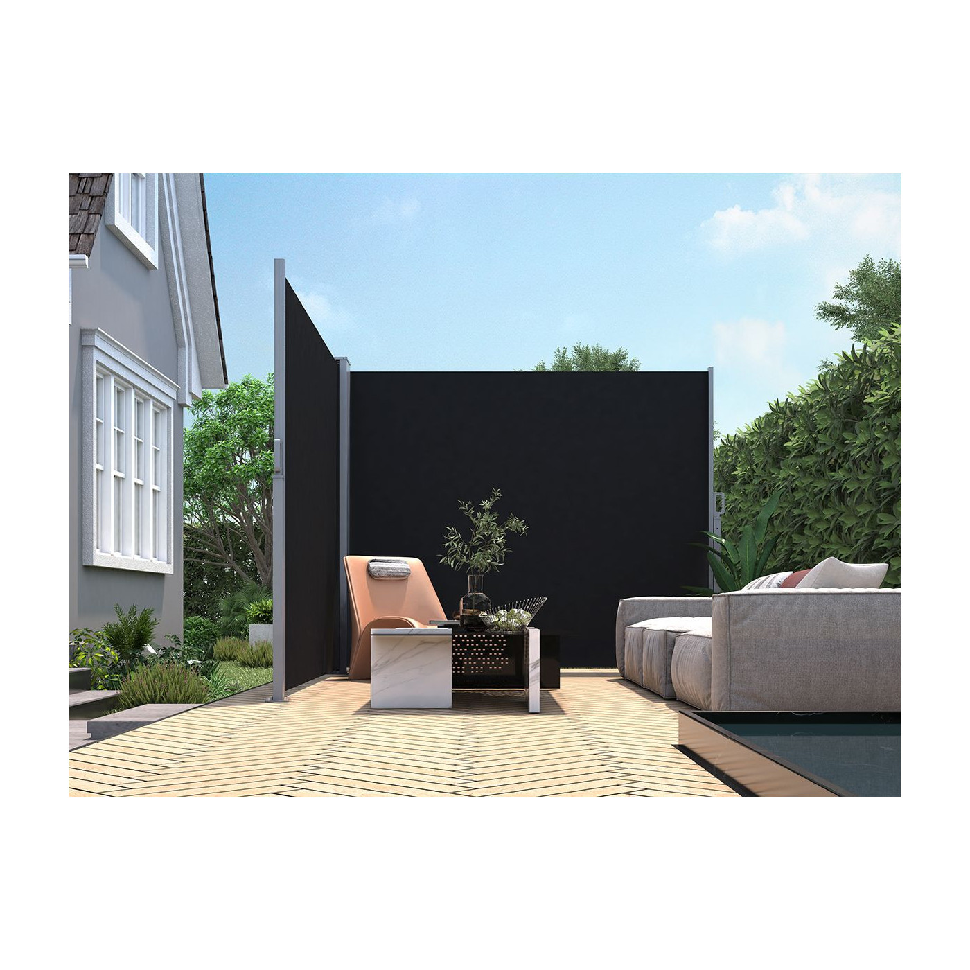 Roleta boczna tarasowa Focus Garden 200x600 Dark grey