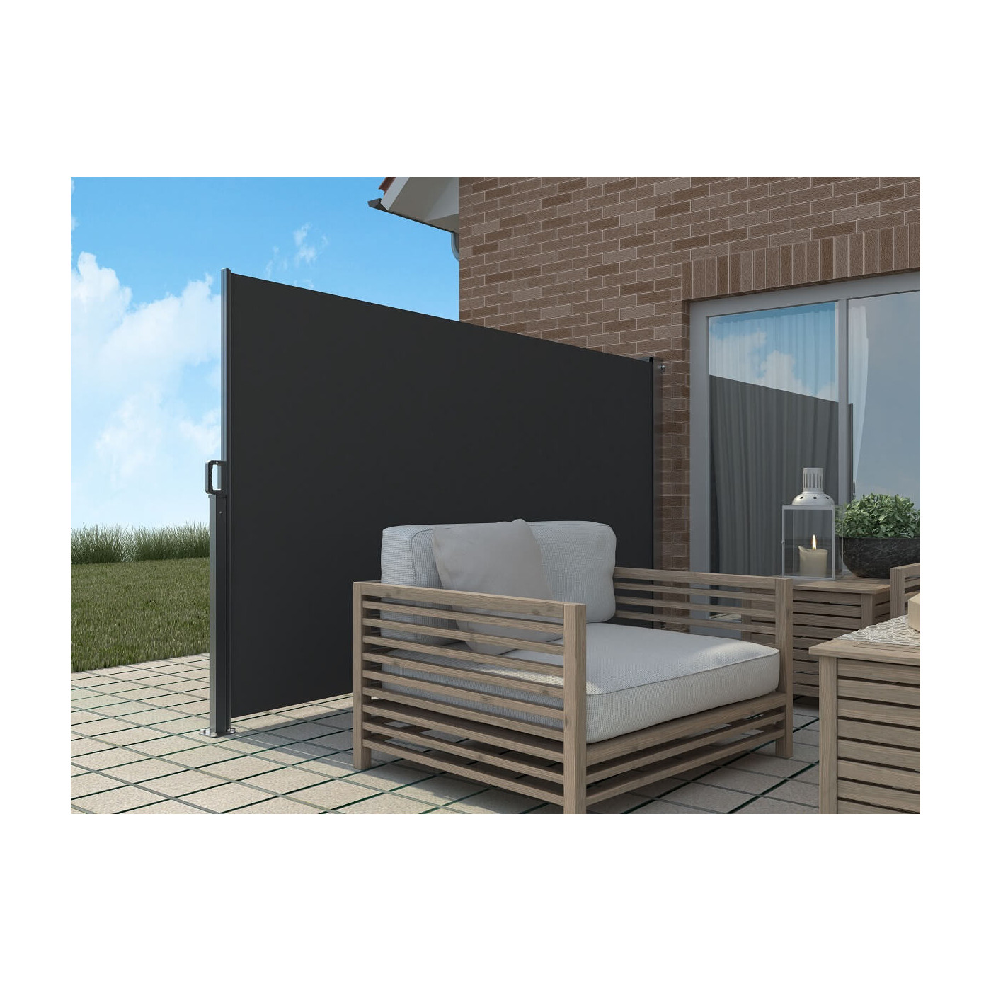 Roleta boczna tarasowa 200x300cm Focus Garden Dark Grey