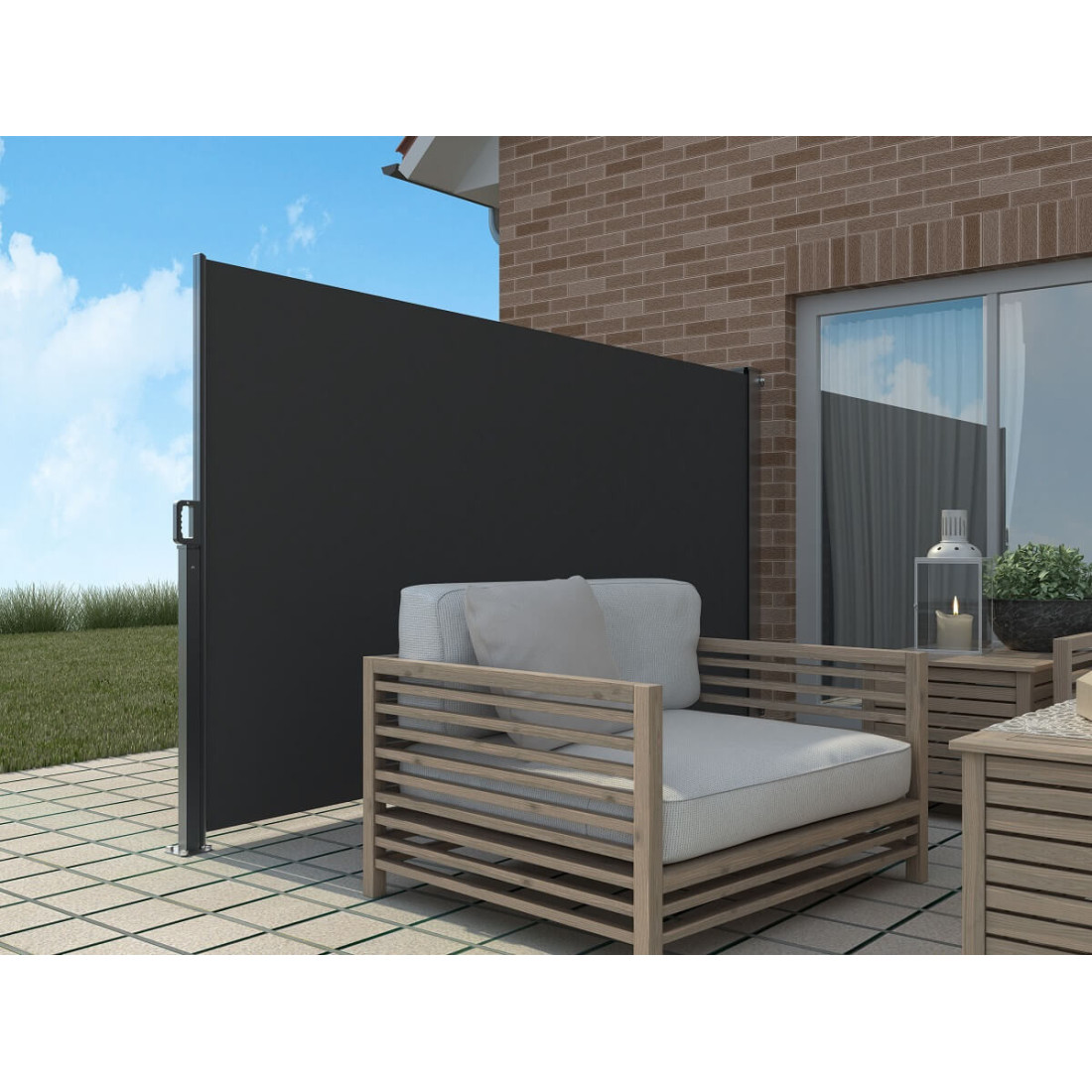 Roleta boczna tarasowa 200x300cm Focus Garden Dark Grey