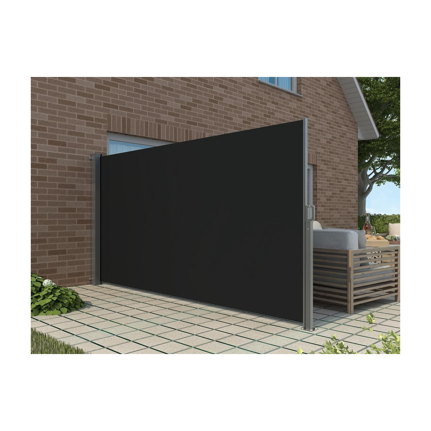 Roleta boczna tarasowa 200x300cm Focus Garden Dark Grey