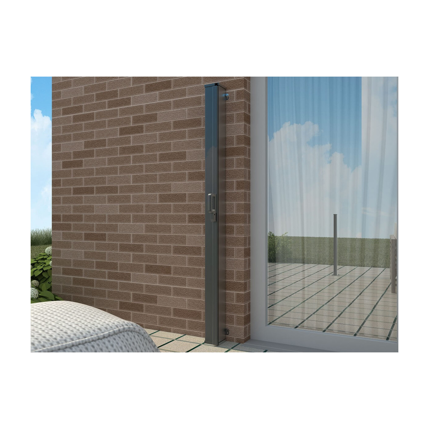 Roleta boczna tarasowa 200x300cm Focus Garden Dark Grey