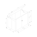Osłona na kosze na śmieci Hardmaister DAVIS 6x3 Cold Grey