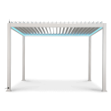 Pergola bioklimatyczna Gutroof Platinum 3x4 White, elektryczna