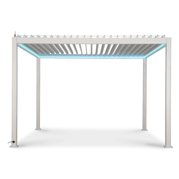 Pergola bioklimatyczna Gutroof Platinum 3x4 White, elektryczna