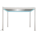 Pergola bioklimatyczna Gutroof Platinum 3x4 White, elektryczna