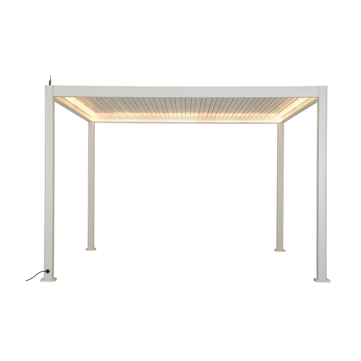 Pergola bioklimatyczna Gutroof Platinum 3x4 White, elektryczna