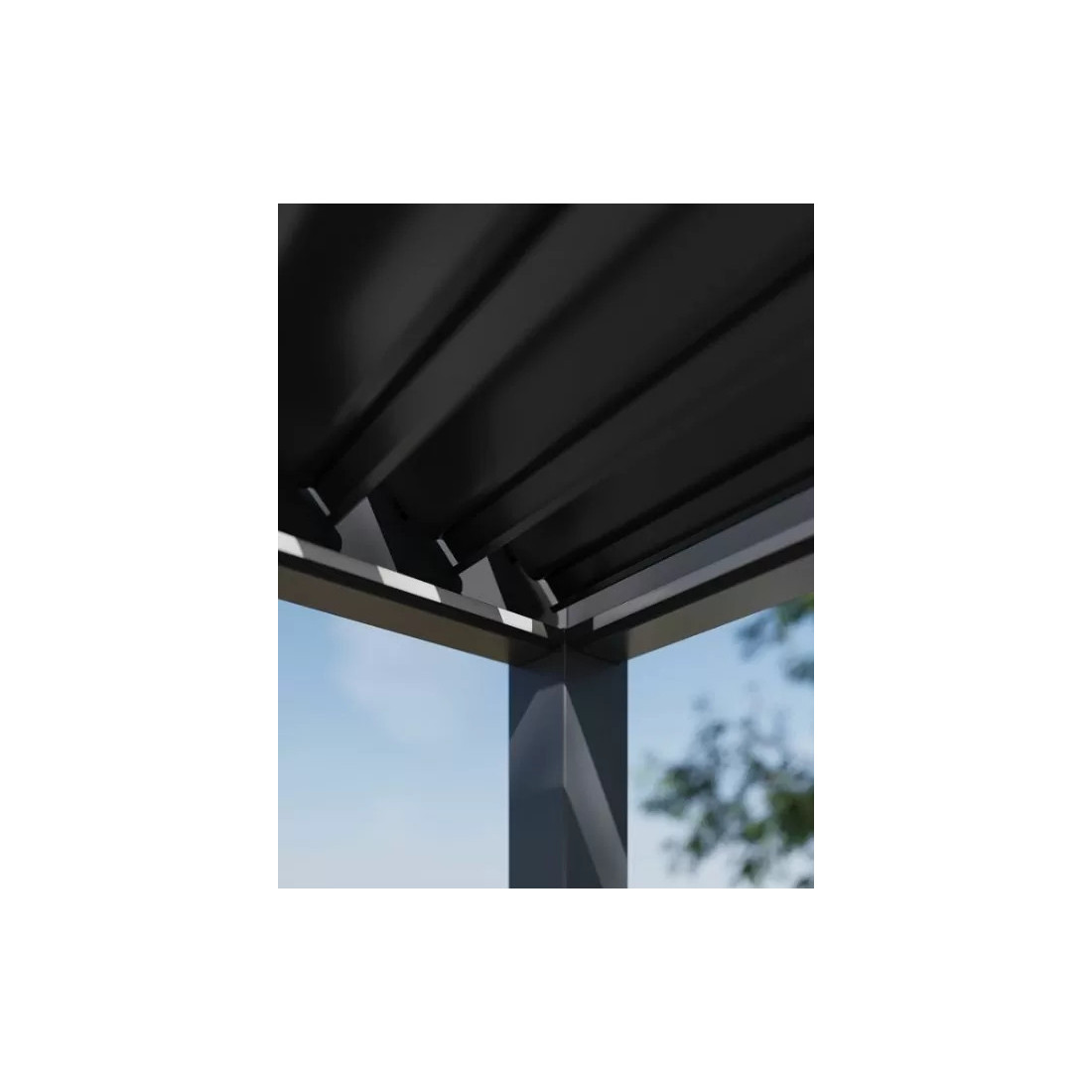 Listwa LED, oświetlenie w Pergoli Platinum 3x6 Anthracite - Gutroof