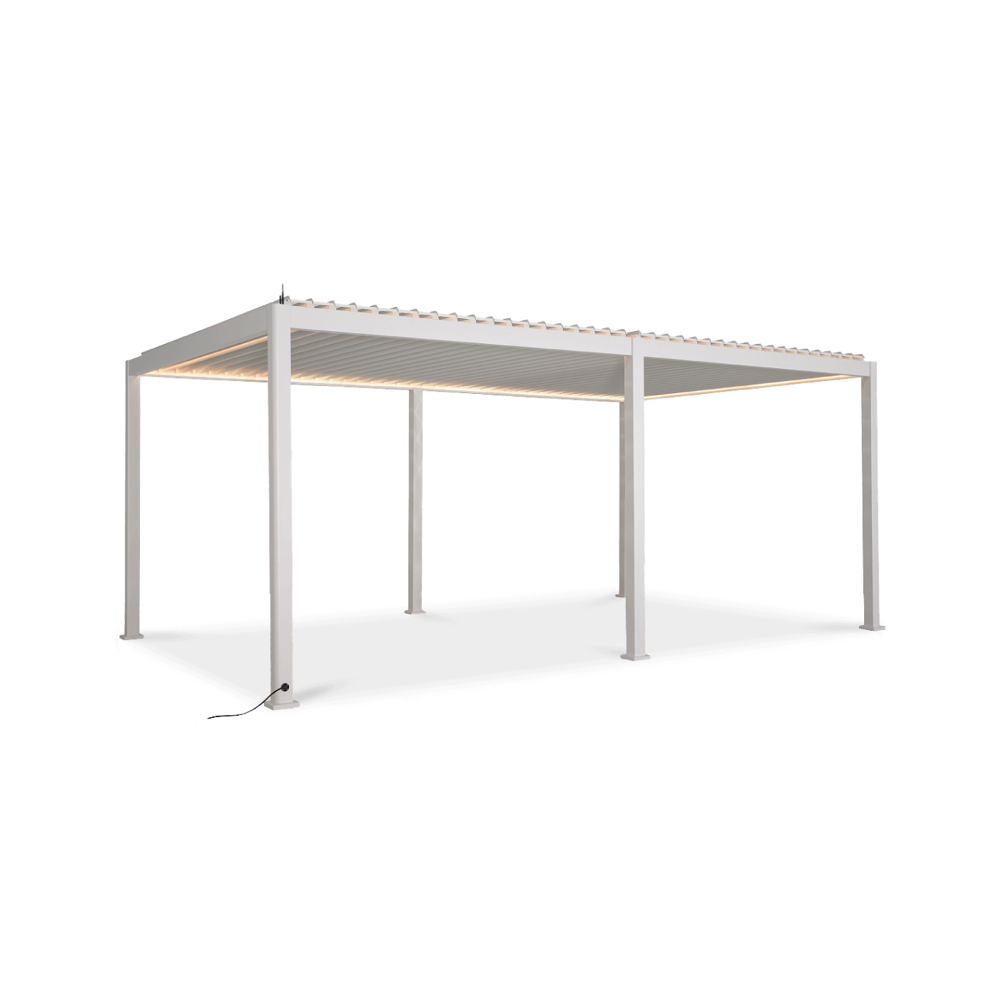 Pergola tarasowa elektryczna Gutroof Platinum 3x6 White