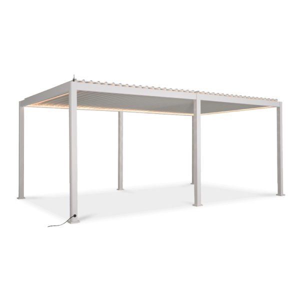 Pergola tarasowa elektryczna Gutroof Platinum 3x6 White