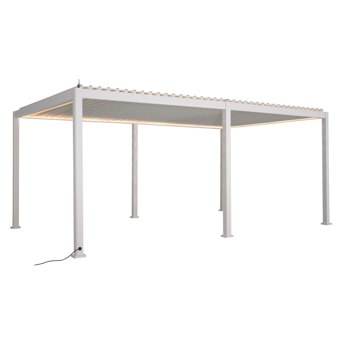 Pergola tarasowa elektryczna Gutroof Platinum 3x6 White