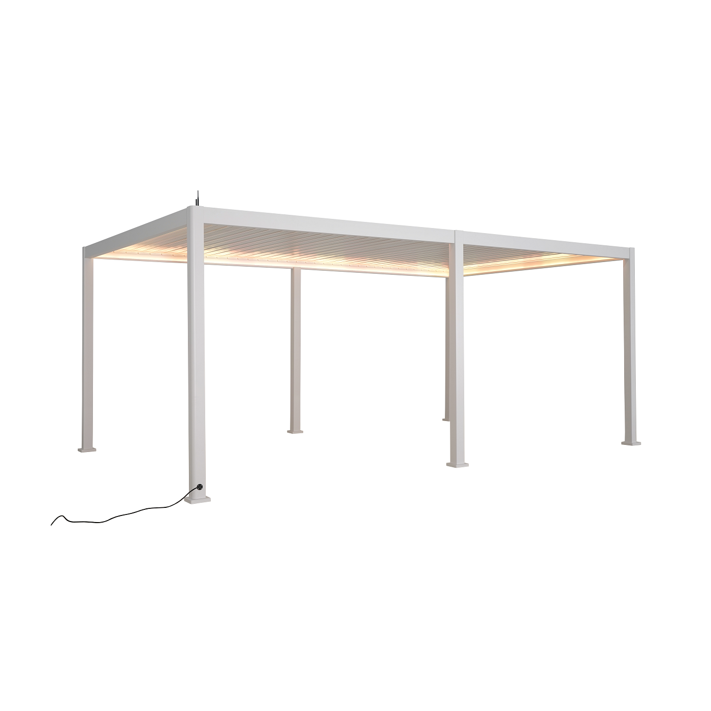 Pergola tarasowa elektryczna Gutroof Platinum 3x6 White
