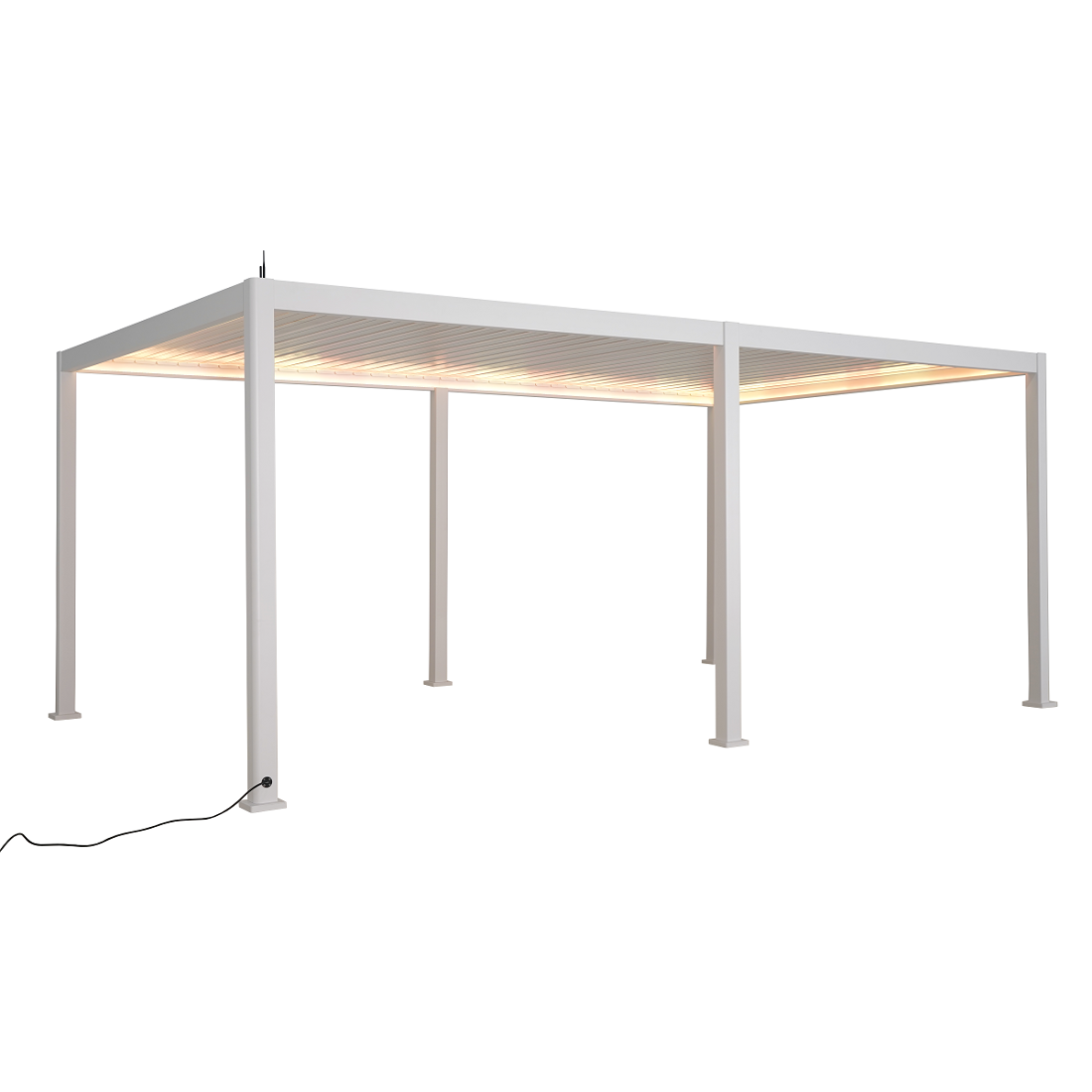 Pergola tarasowa elektryczna Gutroof Platinum 3x6 White