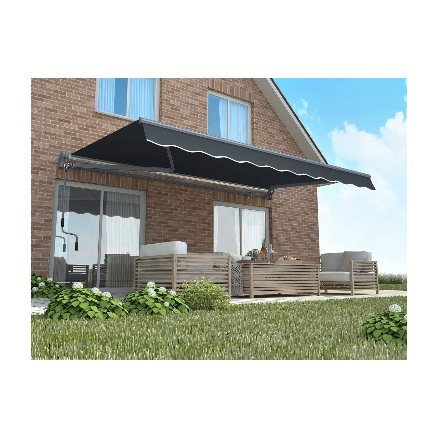 Zadaszenie tarasu markiza Gutroof Classic 450x300 Grey