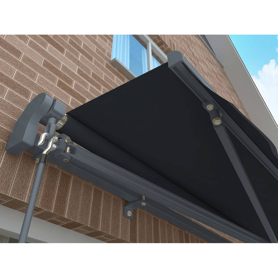 Zadaszenie tarasu markiza Gutroof Classic 450x300 Grey