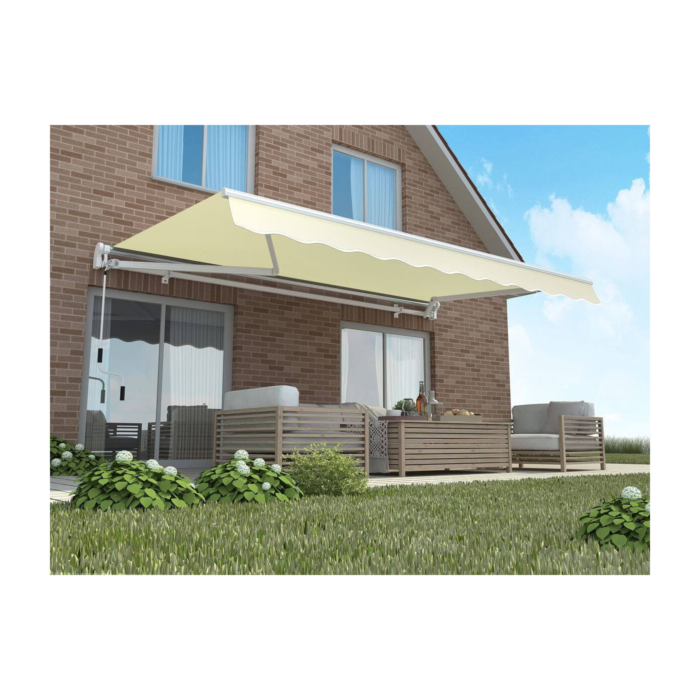 Markiza nad taras Gutroof Classic 450x300 Beige