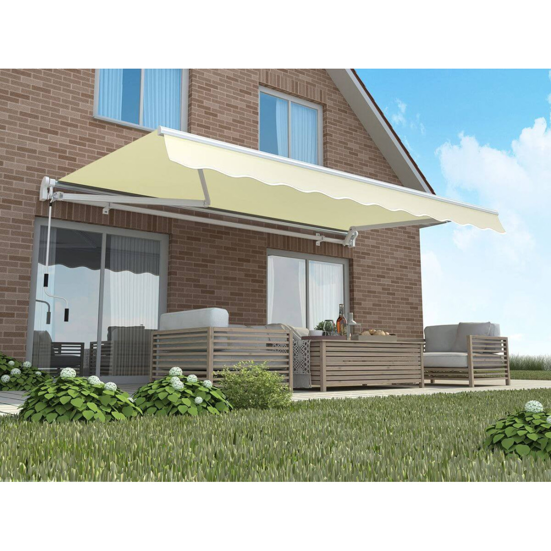 Markiza nad taras Gutroof Classic 450x300 Beige