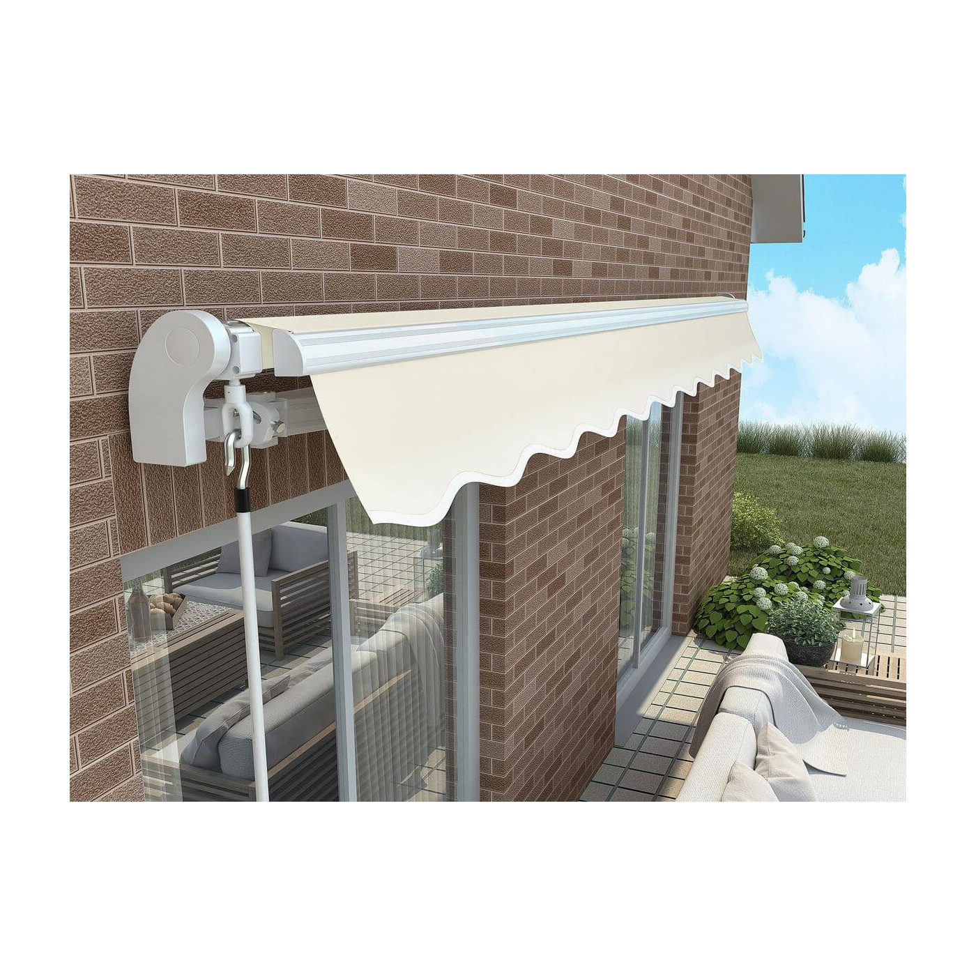 Markiza nad taras Gutroof Classic 450x300 Beige