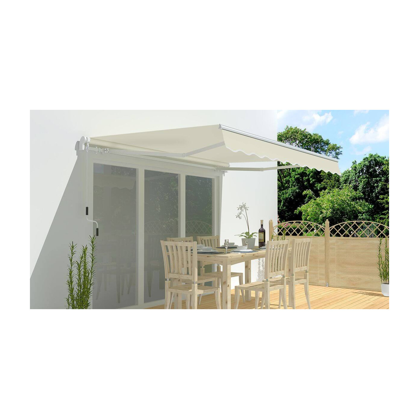 Markiza tarasowa Gutroof CLASSIC Beige, 500x300