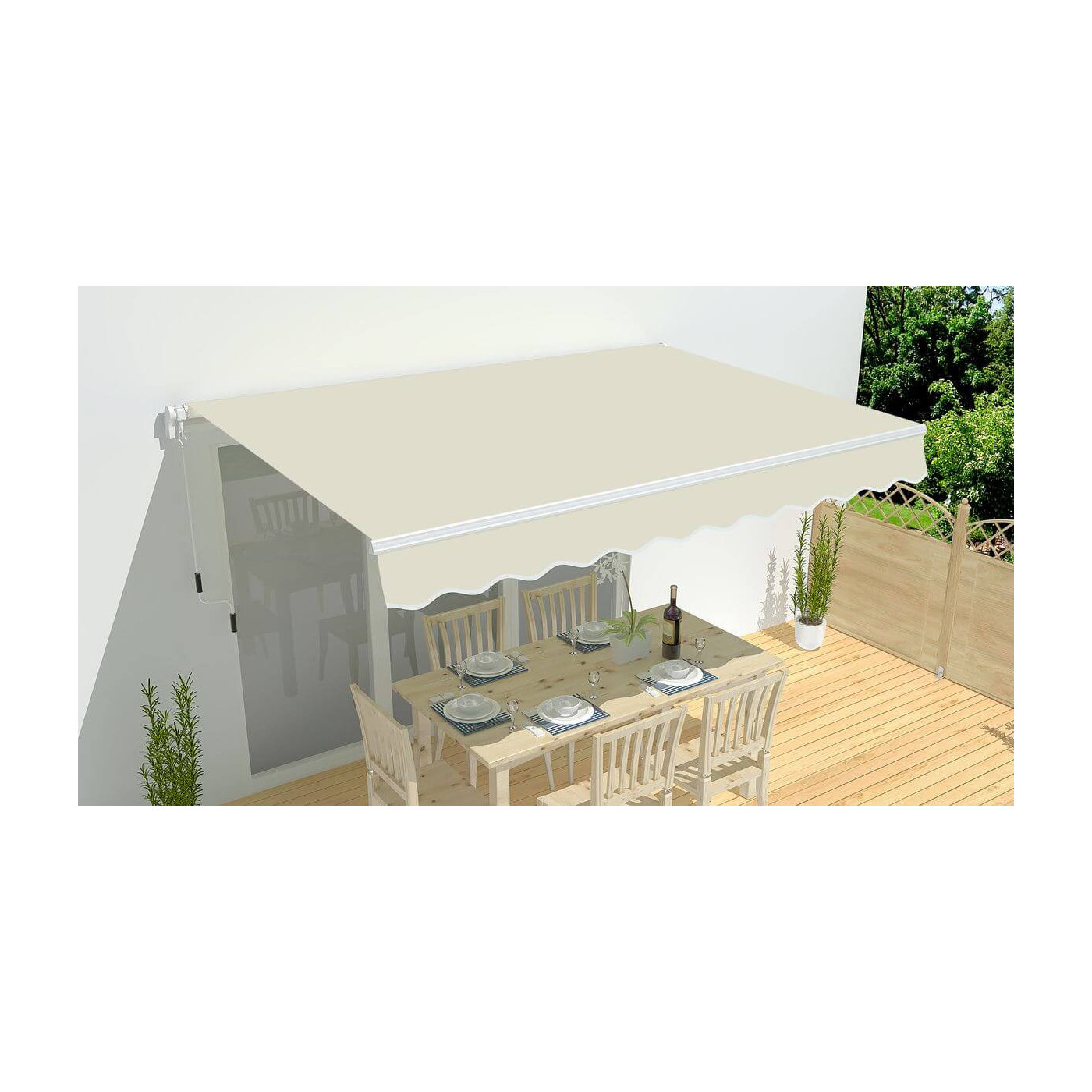 Markiza tarasowa Gutroof CLASSIC Beige, 500x300