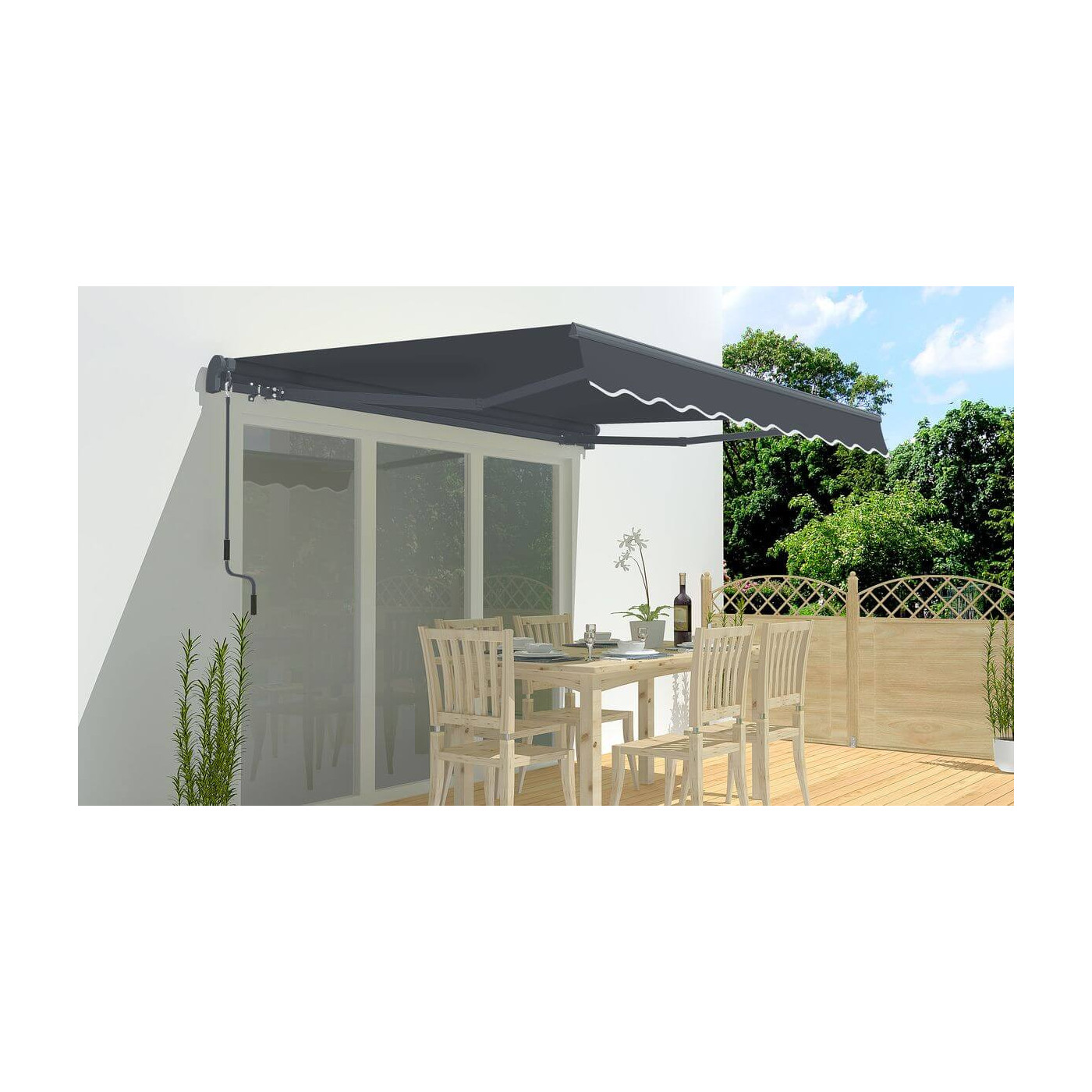 Markiza na taras Gutroof CLASSIC 500x300, Grey