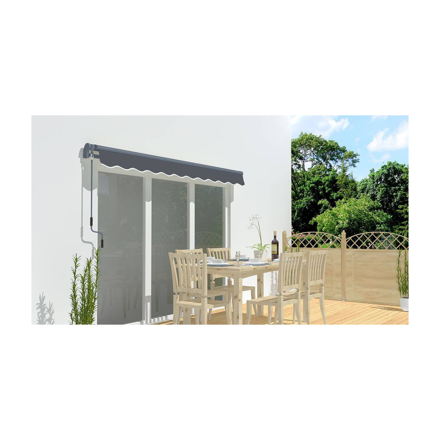 Markiza na taras Gutroof CLASSIC 500x300, Grey