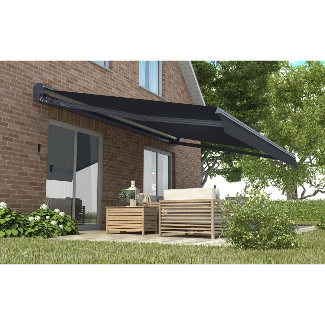 Markiza ręczna na taras Gutroof PREMIUM 450x300, Grey
