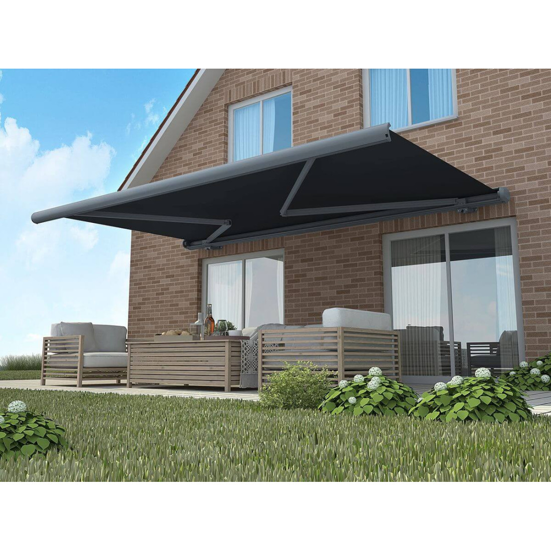 Automatyczna markiza Gutroof DELUXE 450x300, Grey