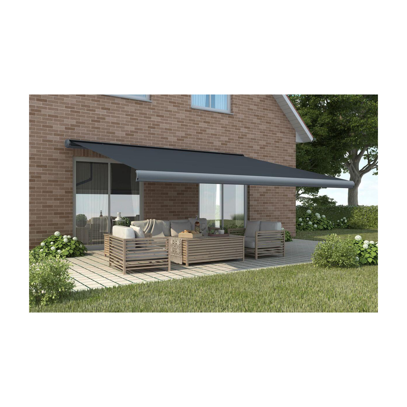 Markiza na taras 5m Gutroof DELUXE Grey , automatyczna