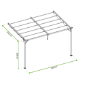 Wymiary pergola SPRINT WALL 4x2,7m Hardmaister