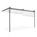 Pergola tarasowa przyścienna SPRINT WALL PLUS 4x2,7m Antracyt/Biały Hardmaister