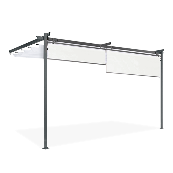 Pergola tarasowa przyścienna SPRINT WALL PLUS 4x2,7m Antracyt/Biały Hardmaister