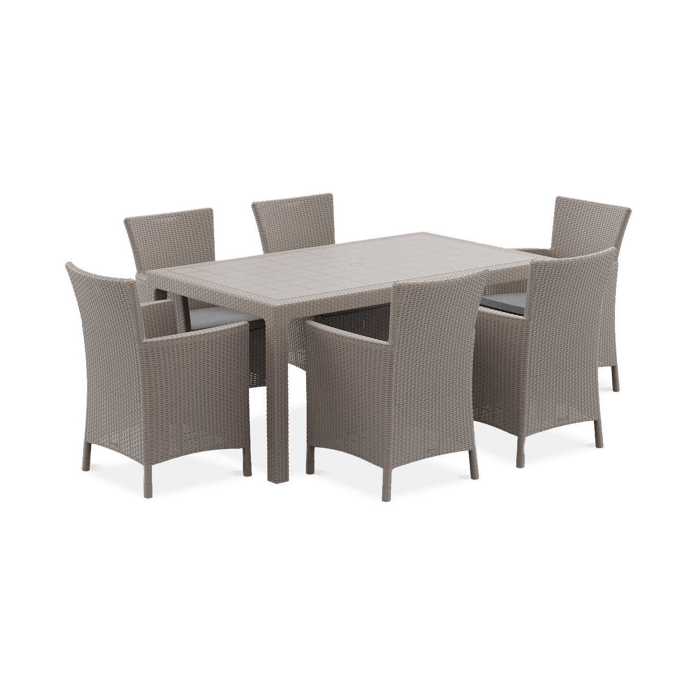 Zestaw jadalniany IOWA/MELODY 6+1 Cappuccino – KETER