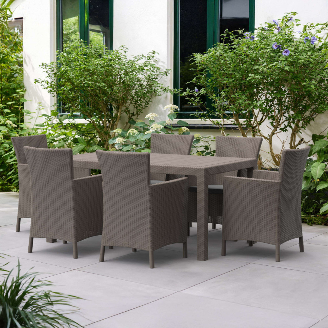 Zestaw jadalniany IOWA/MELODY 6+1 Cappuccino – KETER