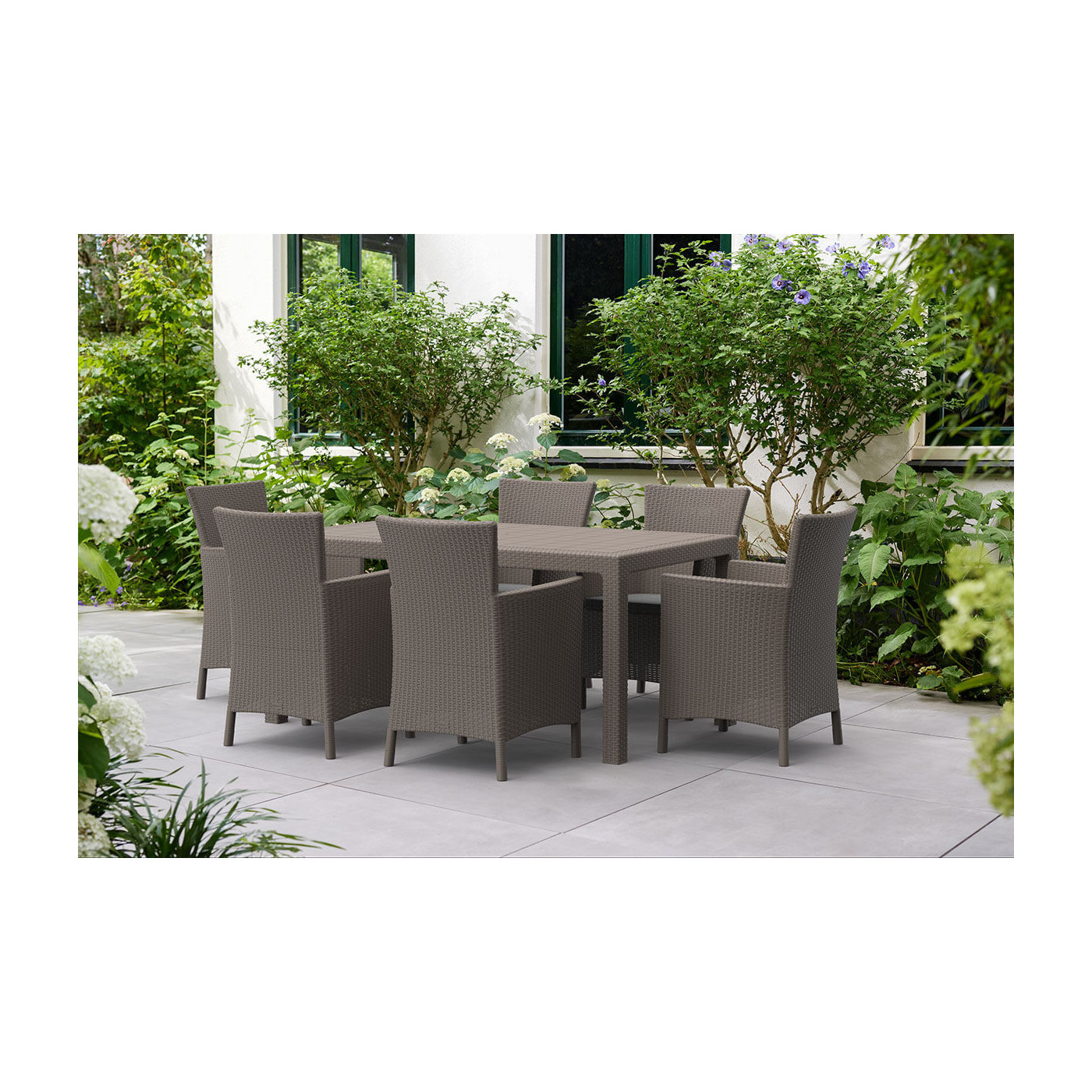 Zestaw jadalniany IOWA/MELODY 6+1 Cappuccino – KETER