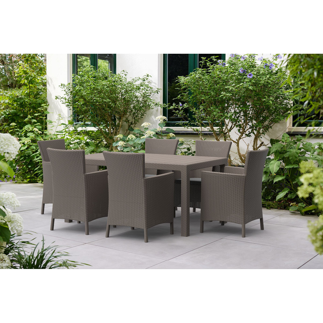 Zestaw jadalniany IOWA/MELODY 6+1 Cappuccino – KETER