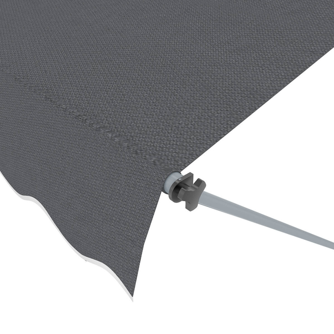 Przód markizy balkonowej easy grey w rozmiarze 250x130cm